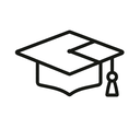 icon_weather_graduation_cap_minimal_outline icon preview