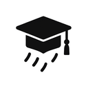 icon_weather_graduation_cap_monochrome icon preview