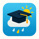icon_weather_graduation_cap_thin icon preview