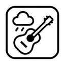 icon_weather_guitar_monochrome icon preview