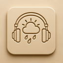 icon_weather_headphones_embossed icon preview