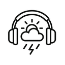 icon_weather_headphones_line_art icon preview