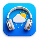 icon_weather_headphones_metallic icon preview