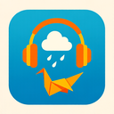 icon_weather_headphones_origami icon preview