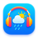 icon_weather_headphones_vibrant_colors icon preview
