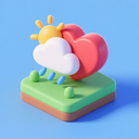 icon_weather_heart_3d_isometric icon preview