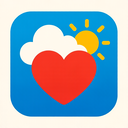 icon_weather_heart_bold icon preview
