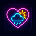 icon_weather_heart_neon icon preview