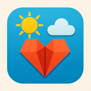 icon_weather_heart_origami icon preview