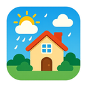 icon_weather_house_cartoon icon preview