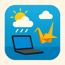icon_weather_laptop_origami icon preview