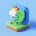 icon_weather_leaf_3d_isometric icon preview