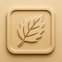 icon_weather_leaf_embossed icon preview