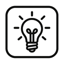 icon_weather_light_bulb_monochrome icon preview