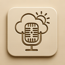 icon_weather_microphone_embossed icon preview