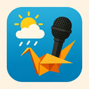 icon_weather_microphone_origami icon preview