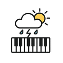 icon_weather_piano_line_art icon preview
