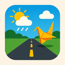 icon_weather_road_origami icon preview