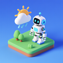 icon_weather_robot_3d_isometric icon preview