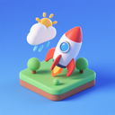 icon_weather_rocket_3d_isometric icon preview