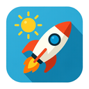 icon_weather_rocket_flat_design icon preview
