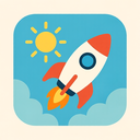 icon_weather_rocket_flat_pastel icon preview