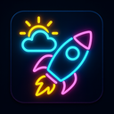 icon_weather_rocket_neon icon preview