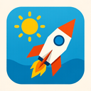 icon_weather_rocket_origami icon preview