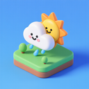 icon_weather_sun_3d_isometric icon preview