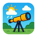 icon_weather_telescope_cartoon icon preview