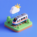 icon_weather_train_3d_isometric icon preview