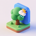 icon_weather_tree_3d_isometric icon preview