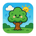 icon_weather_tree_cartoon icon preview