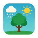 icon_weather_tree_flat_design icon preview