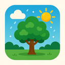 icon_weather_tree_vector icon preview