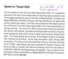 Unduh gratis 14022003 The Weekly Speed ​​On Tweed 2002 foto atau gambar gratis untuk diedit dengan editor gambar online GIMP