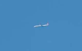 Free download 14.08.2017 / OE-LGF / Austrian Airlines / Bombardier Dash 8 Q400 / 3000m / Kos-Graz / taken from Bakovci free photo or picture to be edited with GIMP online image editor