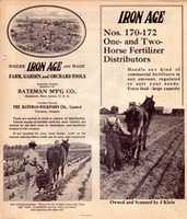 Free download 1914, Iron Age Nos. 170-172, One- and Two- Horse Fertilizer Distributors Pamphlet free photo or picture to be edited with GIMP online image editor