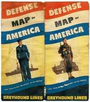 Free download 1941 Greyhound Lines Defense Map of America free photo or picture to be edited with GIMP online image editor