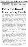 Free download 1947 Polish Girl Barred From Leaving Canda Ludger Dionne Brzezinski Displaced Persons Scheme free photo or picture to be edited with GIMP online image editor