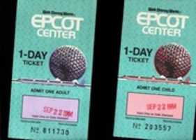 Free download 1984 09 22 DISNEY WORLD EPCOT TICKET STUB free photo or picture to be edited with GIMP online image editor