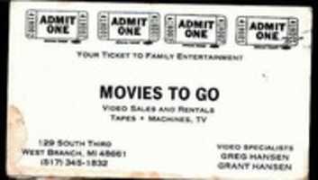 Free download 1990 MOVIES TO GO 129 s 3rd st WEST BRANCH MI 48661 free photo or picture to be edited with GIMP online image editor