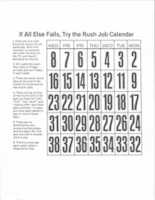 Free download 1994 Rush Calendar free photo or picture to be edited with GIMP online image editor