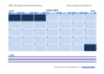 Free download 2013 Calendar Blue Color with Monthly View DOC, XLS or PPT template free to be edited with LibreOffice online or OpenOffice Desktop online