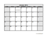 Téléchargement gratuit du calendrier mensuel 2013 Nouveau modèle DOC, XLS ou PPT à modifier gratuitement avec LibreOffice en ligne ou OpenOffice Desktop en ligne