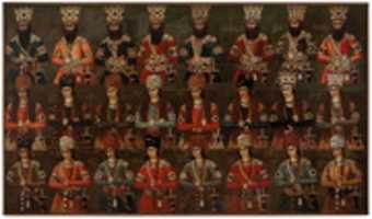 Free download 2021 CKS 19777 0030 000(a Magnificent Qajar Group Portrait Attributable To Abdallah Khan Naqqa 104301) free photo or picture to be edited with GIMP online image editor