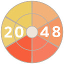 2048 by SelfCode  screen for extension Chrome web store in OffiDocs Chromium