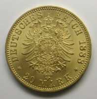 Free download 20-mark piece, Frederick I, German Emperor, 1888 free photo or picture to be edited with GIMP online image editor