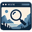 4K  8K Wallpaper Finder  screen for extension Chrome web store in OffiDocs Chromium