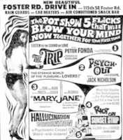 Free download 60s Drive-In Movie Poster (psychedelic feature movies) free photo or picture to be edited with GIMP online image editor